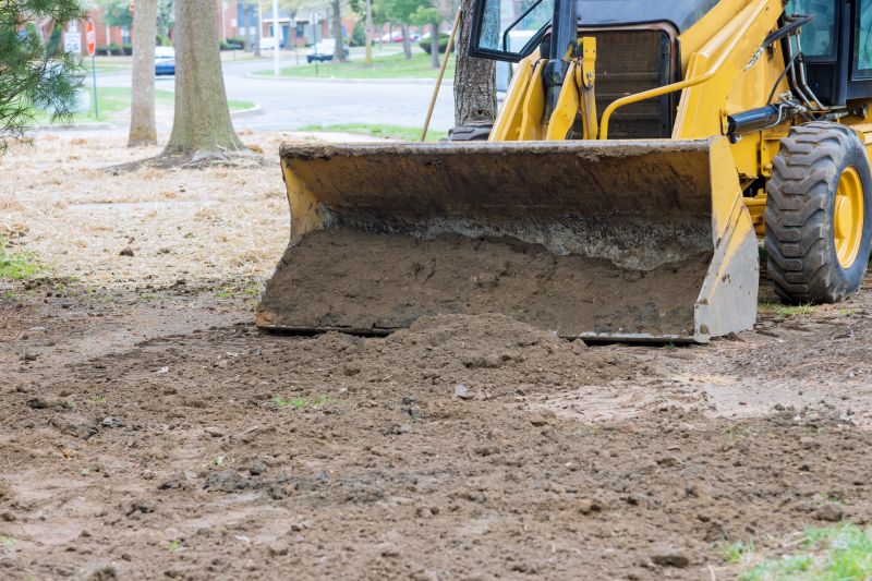 Yard grading before work